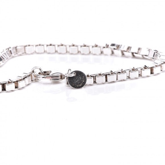 tiffany sterling silver box chain bracelet sold - Picture 2 of 7